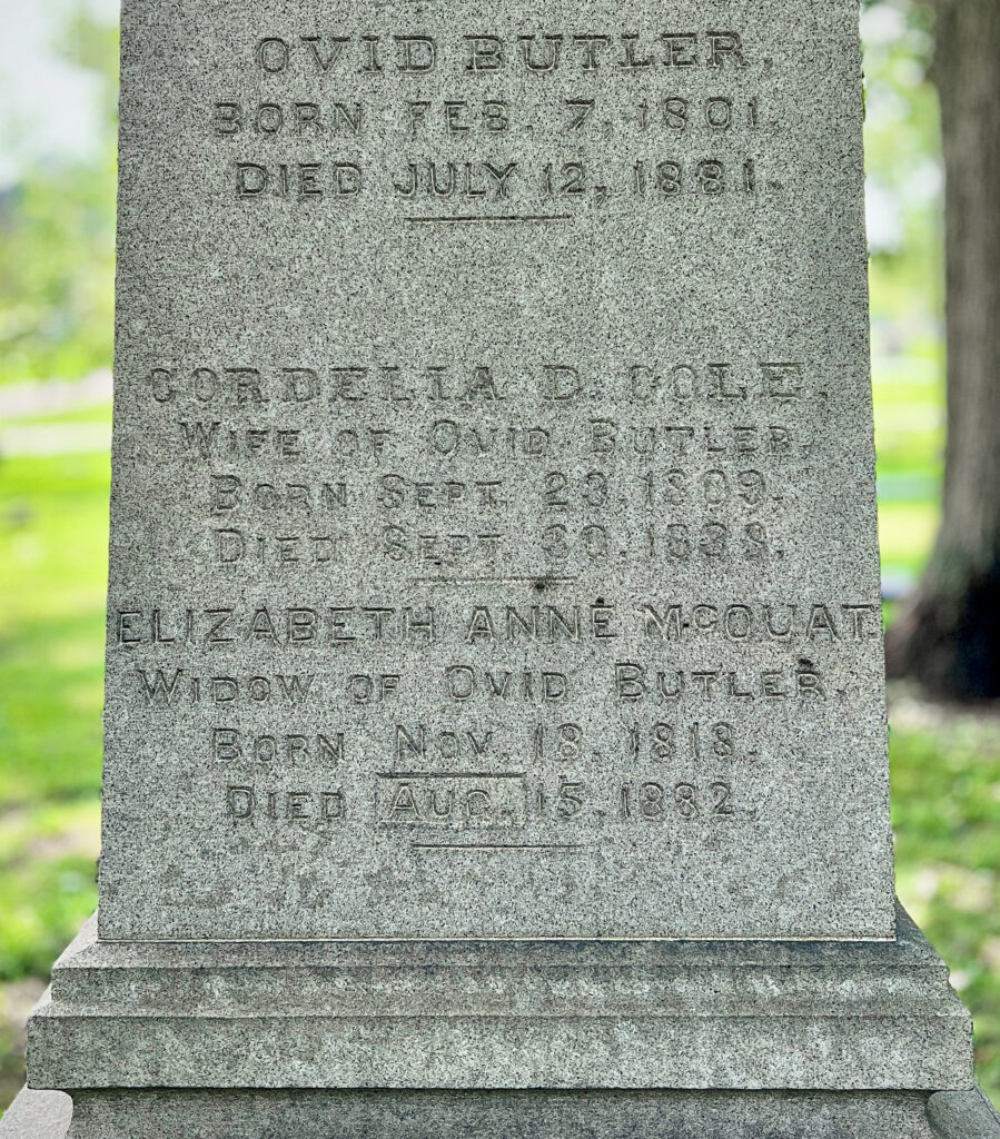 Ovid Butler Crown Hill Foundation